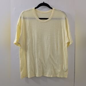 Americain Eagle Women's Yellow T-Shirt